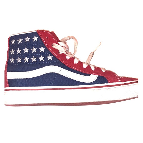 american flag vans high top